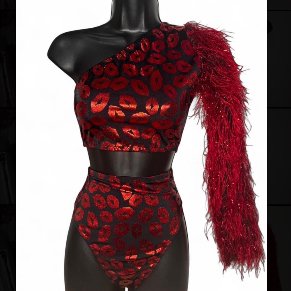 Red Lip Print Bikini